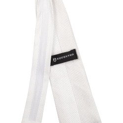 Cravate de concours Equestro en nid d'abeille Blanc