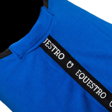 Couverture polaire Equestro x FISE avec fermeture frontale Bleu de savoie