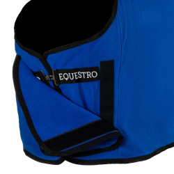 Couverture polaire Equestro x FISE avec fermeture frontale Bleu de savoie
