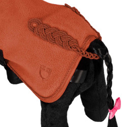 Equestro fleece deken voor speelgoedpaard Baksteenrood Equestro fleece deken voor speelgoedpaard Baksteenrood