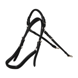 Lederen springriem Supreme Zwart
