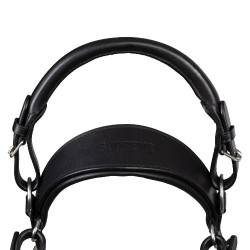 Lederen springriem Supreme Zwart