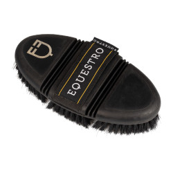 Brosse Equestro flexible avec poils courts synthétiques Noir Brosse Equestro flexible avec poils courts synthétiques Noir