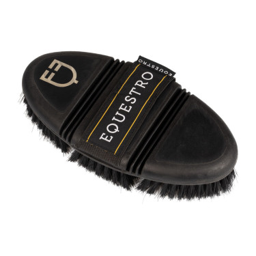 Brosse Equestro flexible avec poils courts synthétiques Noir Brosse Equestro flexible avec poils courts synthétiques Noir