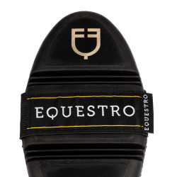 Brosse de pansage Equestro flexible à poils souples Naturel Marron