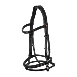 Bridon anatomique Equestro en cuir Noir Bridon anatomique Equestro en cuir Noir