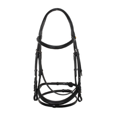 Bridon anatomique Equestro en cuir Noir Bridon anatomique Equestro en cuir Noir