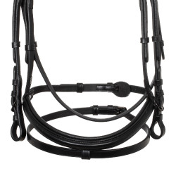 Bridon anatomique Equestro en cuir Noir Bridon anatomique Equestro en cuir Noir