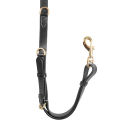 Collier de chasse Equestro avec fourche en cuir tanné et boucles en acier NEW Noir Collier de chasse Equestro avec fourche en cuir tanné et boucles en acier NEW Noir