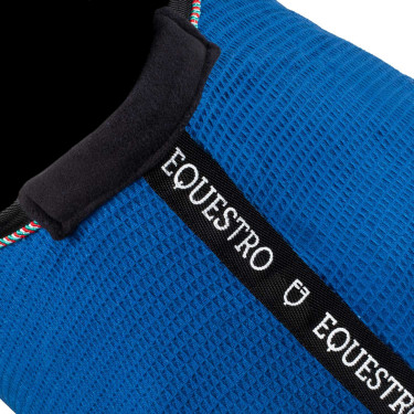 Chemise de box Equestro x FISE en tissu nid d’abeille Bleu de savoie Chemise de box Equestro x FISE en tissu nid d’abeille Bleu de savoie