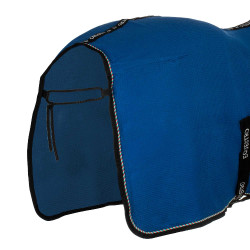 Chemise de box Equestro x FISE en tissu nid d’abeille Bleu de savoie Chemise de box Equestro x FISE en tissu nid d’abeille Bleu de savoie