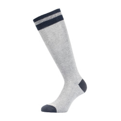 Chaussettes unisexes Equestro College en tissu technique Gris mélangé / marine blazer / blanc antique
