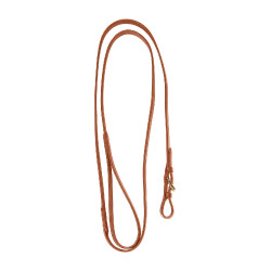 Longe d’équitation cuir avec chaîne laiton Equestro