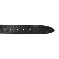 Ceinture d’équitation cuir noir boucle rose gold Equestro