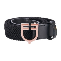 Ceinture d’équitation cuir élastique boucle rose gold