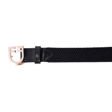 Ceinture d’équitation cuir élastique boucle rose gold
