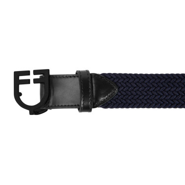 Elastische Equestro-riem met zwarte logogesp