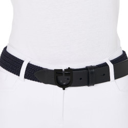 Elastische Equestro-riem met zwarte logogesp