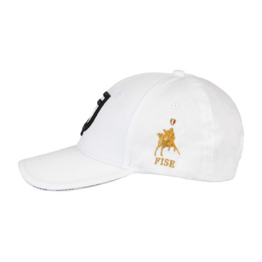 Casquette unisexe Equestro x FISE Blanc