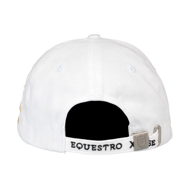 Casquette unisexe Equestro x FISE Blanc