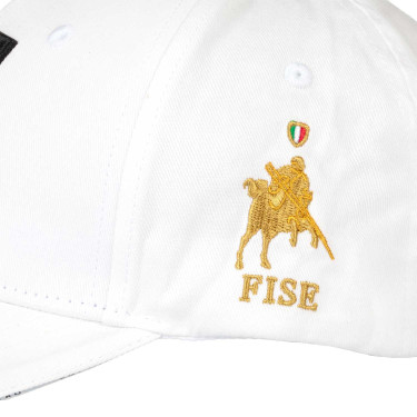 Casquette unisexe Equestro x FISE Blanc
