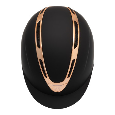 Unisex helm Equestro Apocalypse matte schaal EN 1384-2023 Zwart / roségoud Unisex helm Equestro Apocalypse matte schaal EN 1384-2023 Zwart / roségoud