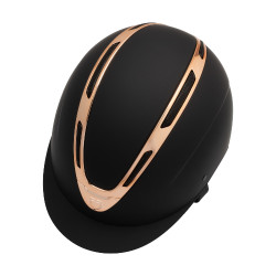 Unisex helm Equestro Apocalypse matte schaal EN 1384-2023 Zwart / roségoud Unisex helm Equestro Apocalypse matte schaal EN 1384-2023 Zwart / roségoud