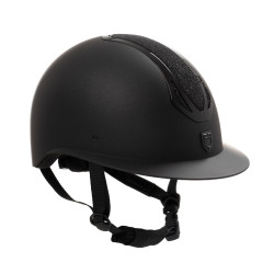 Equestro Azael Stone dames paardrijcap met brede klep Equestro Azael Stone dames paardrijcap met brede klep