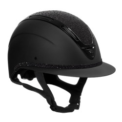 Casque femme Equestro Apocalypse coque mate avec strass EN 1384-2023 Noir / noir Casque femme Equestro Apocalypse coque mate avec strass EN 1384-2023 Noir / noir