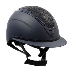 Casque femme Equestro Apocalypse coque mate avec strass EN 1384-2023 Noir / gunmetal Gris Casque femme Equestro Apocalypse coque mate avec strass EN 1384-2023 Noir / gunmetal Gris