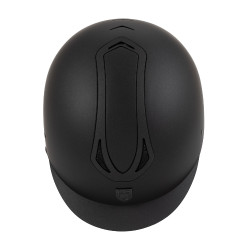 Uniseks Equestro Azael-rijhelm met achterste draaiknop, conform EN 1384-2023 Zwart / zwart