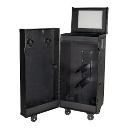Casiers sellerie Equestro matériel noir 65×62×138 cm Noir brillant