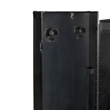Casiers sellerie Equestro matériel noir 65×62×138 cm Noir brillant
