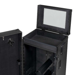 Casiers sellerie Equestro matériel noir 65×62×138 cm Noir brillant