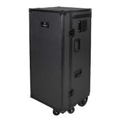 Zadelkast Equestro zwart materiaal 65×62×138 cm Glanzend zwart