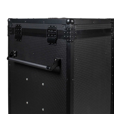 Casiers sellerie Equestro matériel noir 65×62×138 cm Noir brillant