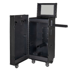 Casiers sellerie Equestro matériel noir 65×62×138 cm Noir brillant