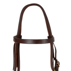 Bridon western Pool’s Browband Tie Ends Huilé Marron