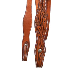 Bridon western McBryan flower tooling Noisette Marron