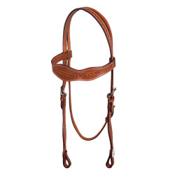 Bridon western McBryan basket tooling Huilé Marron