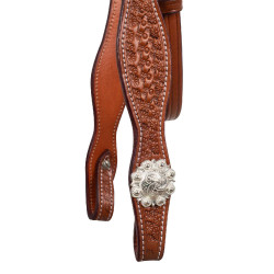 Bridon western McBryan basket tooling Huilé Marron