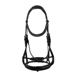Bridon Supreme Hemelite dressage avec rênes caoutchouc Noir Bridon Supreme Hemelite dressage avec rênes caoutchouc Noir