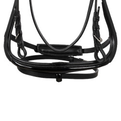 Bridon Supreme Hemelite dressage avec rênes caoutchouc Noir Bridon Supreme Hemelite dressage avec rênes caoutchouc Noir