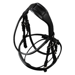 Bridon Supreme Hemelite dressage avec rênes caoutchouc Noir Bridon Supreme Hemelite dressage avec rênes caoutchouc Noir