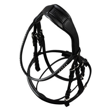 Bridon Supreme Hemelite dressage avec rênes caoutchouc Noir Bridon Supreme Hemelite dressage avec rênes caoutchouc Noir