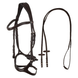 Bridon d’équitation Supreme cuir, muserolle anatomique