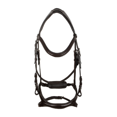 Bridon d’équitation Supreme cuir, muserolle anatomique