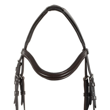 Bridon d’équitation Supreme cuir, muserolle anatomique