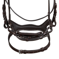 Bridon d’équitation Supreme cuir, muserolle anatomique