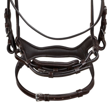 Bridon d’équitation Supreme cuir, muserolle anatomique
